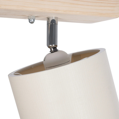 GLOBOSTAR® CUP 203-0059 Vintage Φωτιστικό Οροφής με Ντουί 2 x E27 AC 220-240V IP20 - Λευκό & Μπεζ - Μ42 x Π14 x Υ26cm