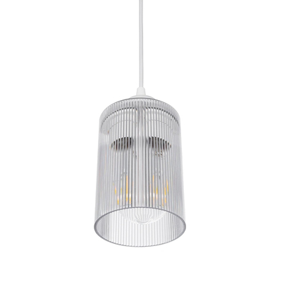 GLOBOSTAR® TORUS 203-0064 Μοντέρνο Κρεμαστό Φωτιστικό Οροφής με Ντουί 1 x E27 AC 220-240V IP20 - Λευκό - Μ10.5 x Π10.5 x Υ18.5cm