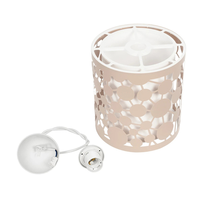 GLOBOSTAR® PETAL 203-0066 Μοντέρνο Κρεμαστό Φωτιστικό Οροφής με Ντουί 1 x E27 AC 220-240V IP20 - Ροζ - Μ23 x Π23 x Υ30cm