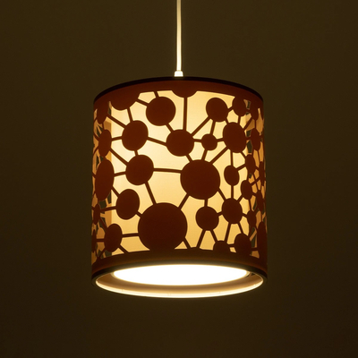 GLOBOSTAR® PETAL 203-0066 Μοντέρνο Κρεμαστό Φωτιστικό Οροφής με Ντουί 1 x E27 AC 220-240V IP20 - Ροζ - Μ23 x Π23 x Υ30cm