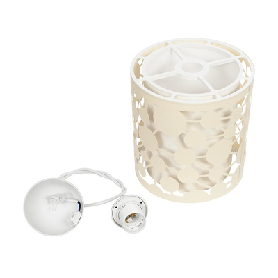 GLOBOSTAR® PETAL 203-0067 Μοντέρνο Κρεμαστό Φωτιστικό Οροφής με Ντουί 1 x E27 AC 220-240V IP20 - Μπεζ - Μ23 x Π23 x Υ30cm