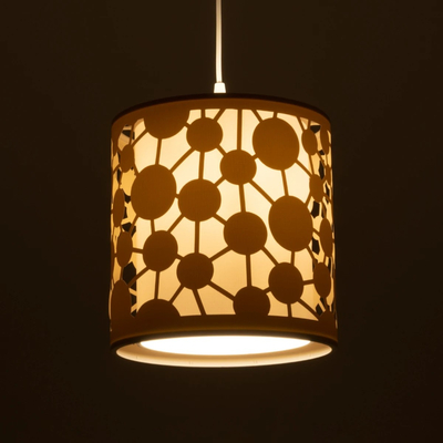 GLOBOSTAR® PETAL 203-0067 Μοντέρνο Κρεμαστό Φωτιστικό Οροφής με Ντουί 1 x E27 AC 220-240V IP20 - Μπεζ - Μ23 x Π23 x Υ30cm