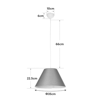 GLOBOSTAR® RIFT 203-0075 Μοντέρνο Κρεμαστό Φωτιστικό Οροφής με Ντουί 1 x E27 AC 220-240V IP20 - Μπλε - Μ35 x Π35 x Υ22.5cm