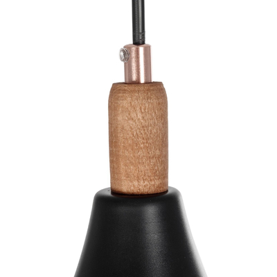 GLOBOSTAR® BELFRY 203-0077 Μοντέρνο Κρεμαστό Φωτιστικό Οροφής με Ντουί 1 x E27 AC 220-240V IP20 - Μαύρο & Χρυσό - Μ29.5 x Π29.5 x Υ22cm