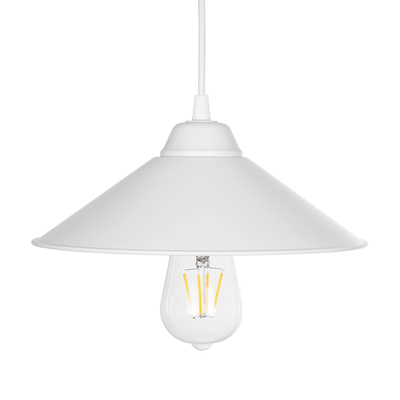 GLOBOSTAR® FONTE 203-0081 Μοντέρνο Κρεμαστό Φωτιστικό Οροφής με Ντουί 1 x E27 AC 220-240V IP20 - Λευκό - Μ25.5 x Π25.5 x Υ10cm