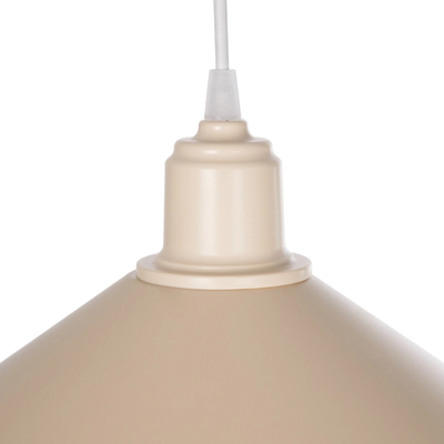 GLOBOSTAR® FERRO 203-0086 Μοντέρνο Κρεμαστό Φωτιστικό Οροφής με Ντουί 1 x E27 AC 220-240V IP20 - Μπεζ - Μ30 x Π30 x Υ15cm