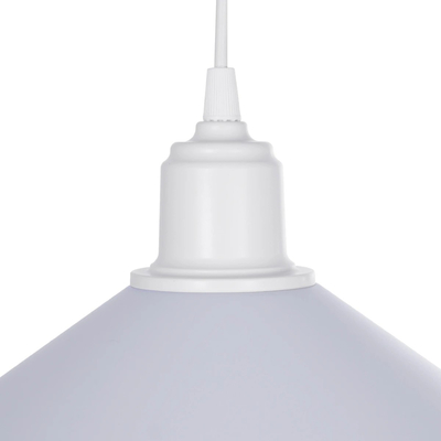 GLOBOSTAR® FERRO 203-0087 Μοντέρνο Κρεμαστό Φωτιστικό Οροφής με Ντουί 1 x E27 AC 220-240V IP20 - Λευκό - Μ30 x Π30 x Υ15cm