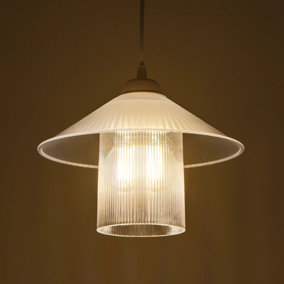 GLOBOSTAR® PROMO 203-0088 Μοντέρνο Κρεμαστό Φωτιστικό Οροφής με Ντουί 1 x E27 AC 220-240V IP20 - Λευκό - Μ25.5 x Π25.5 x Υ20cm