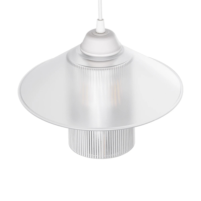 GLOBOSTAR® PROMO 203-0088 Μοντέρνο Κρεμαστό Φωτιστικό Οροφής με Ντουί 1 x E27 AC 220-240V IP20 - Λευκό - Μ25.5 x Π25.5 x Υ20cm