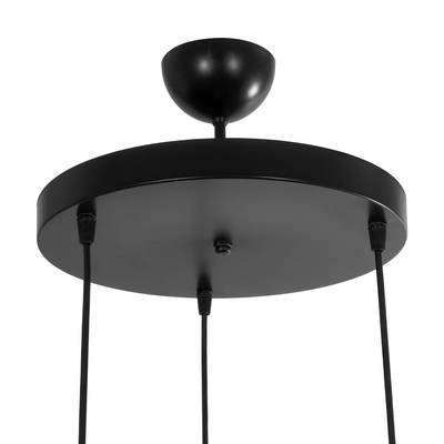GLOBOSTAR® CAGE 203-0097 Vintage Κρεμαστό Φωτιστικό Οροφής με Ντουί 3 x E27 AC 220-240V IP20 - Μαύρο - Μ45 x Π45 x Υ45cm