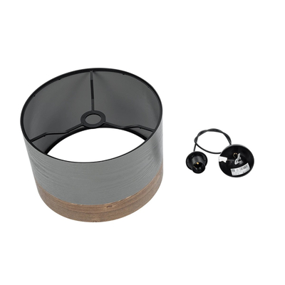 GLOBOSTAR® ZYKLUS 203-0102 Μοντέρνο Κρεμαστό Φωτιστικό Οροφής με Ντουί 1 x E27 AC 220-240V IP20 - Γκρί & Καφέ - Μ36 x Π36 x Υ25cm