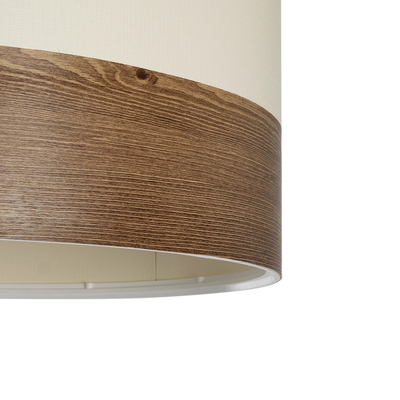 GLOBOSTAR® ZYKLUS 203-0103 Μοντέρνο Κρεμαστό Φωτιστικό Οροφής με Ντουί 1 x E27 AC 220-240V IP20 - Μπεζ & Καφέ - Μ36 x Π36 x Υ25cm