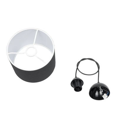 GLOBOSTAR® BLAZE 203-0109 Μοντέρνο Κρεμαστό Φωτιστικό Οροφής με Ντουί 1 x E27 AC 220-240V IP20 - Μαύρο - Μ22 x Π22 x Υ20cm