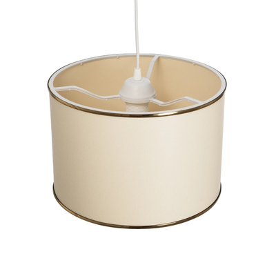 GLOBOSTAR® ELECTRA 203-0110 Μοντέρνο Κρεμαστό Φωτιστικό Οροφής με Ντουί 1 x E27 AC 220-240V IP20 - Mπεζ & Χρυσό - Μ30 x Π30 x Υ23cm