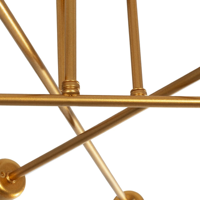 GLOBOSTAR® SPIDI 203-0114 Μοντέρνο Φωτιστικό Οροφής με Ντουί 6 x E27 AC 220-240V IP20 - Χρυσό - Μ61 x Π61 x Υ25cm