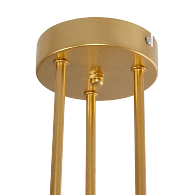 GLOBOSTAR® SPIDI 203-0114 Μοντέρνο Φωτιστικό Οροφής με Ντουί 6 x E27 AC 220-240V IP20 - Χρυσό - Μ61 x Π61 x Υ25cm