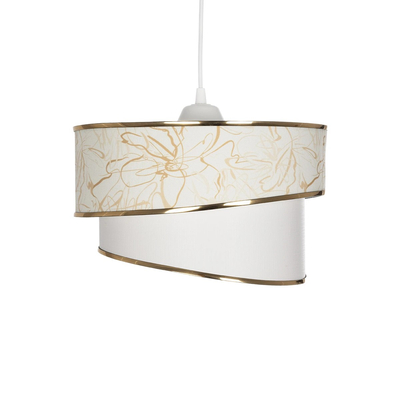 GLOBOSTAR® SONIA 203-0117 Μοντέρνο Κρεμαστό Φωτιστικό Οροφής με Ντουί 1 x E27 AC 220-240V IP20 - Λευκό & Χρυσό - Μ30 x Π30 x Υ24cm
