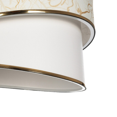 GLOBOSTAR® SONIA 203-0117 Μοντέρνο Κρεμαστό Φωτιστικό Οροφής με Ντουί 1 x E27 AC 220-240V IP20 - Λευκό & Χρυσό - Μ30 x Π30 x Υ24cm