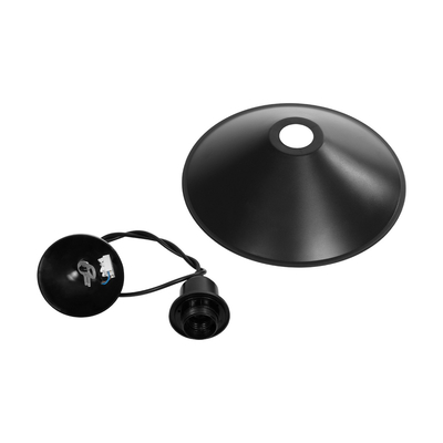 GLOBOSTAR® FERRO 203-0084 Μοντέρνο Κρεμαστό Φωτιστικό Οροφής με Ντουί 1 x E27 AC 220-240V IP20 - Μαύρο - Μ30 x Π30 x Υ15cm