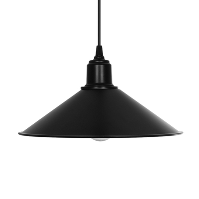 GLOBOSTAR® FERRO 203-0084 Μοντέρνο Κρεμαστό Φωτιστικό Οροφής με Ντουί 1 x E27 AC 220-240V IP20 - Μαύρο - Μ30 x Π30 x Υ15cm