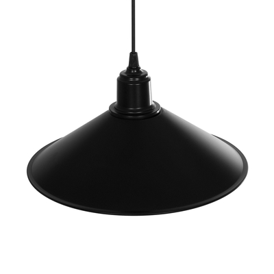 GLOBOSTAR® FERRO 203-0084 Μοντέρνο Κρεμαστό Φωτιστικό Οροφής με Ντουί 1 x E27 AC 220-240V IP20 - Μαύρο - Μ30 x Π30 x Υ15cm