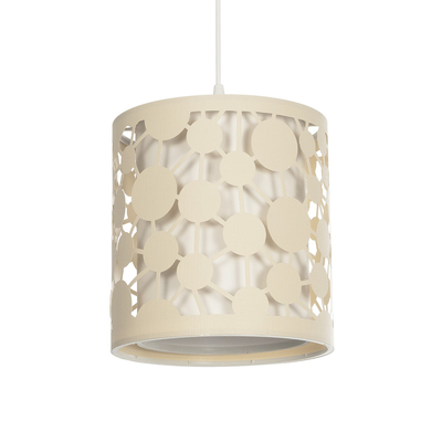 GLOBOSTAR® PETAL 203-0067 Μοντέρνο Κρεμαστό Φωτιστικό Οροφής με Ντουί 1 x E27 AC 220-240V IP20 - Μπεζ - Μ23 x Π23 x Υ30cm