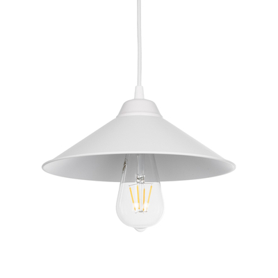 GLOBOSTAR® FONTE 203-0081 Μοντέρνο Κρεμαστό Φωτιστικό Οροφής με Ντουί 1 x E27 AC 220-240V IP20 - Λευκό - Μ25.5 x Π25.5 x Υ10cm