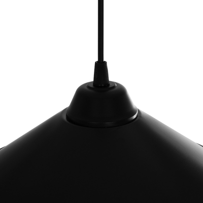 GLOBOSTAR® FONTE 203-0080 Μοντέρνο Κρεμαστό Φωτιστικό Οροφής με Ντουί 1 x E27 AC 220-240V IP20 - Μαύρο - Μ25.5 x Π25.5 x Υ10cm