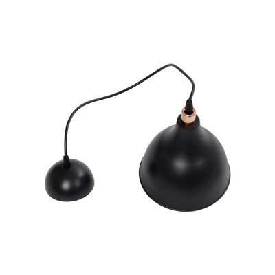 GLOBOSTAR® RADE 203-0124 Μοντέρνο Κρεμαστό Φωτιστικό Οροφής με Ντουί 1 x E27 AC 220-240V IP20 - Μαύρο & Χάλκινο - Μ18.5 x Π18.5 x Υ23cm