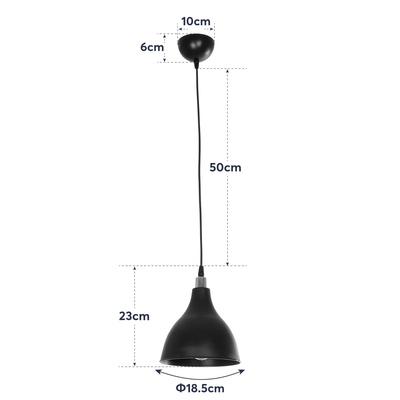 GLOBOSTAR® RADE 203-0126 Μοντέρνο Κρεμαστό Φωτιστικό Οροφής με Ντουί 1 x E27 AC 220-240V IP20 - Λευκό & Ασημί - Μ18.5 x Π18.5 x Υ23cm