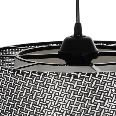 GLOBOSTAR® ALINA 203-0130 Μοντέρνο Κρεμαστό Φωτιστικό Οροφής με Ντουί 1 x E27 AC 220-240V IP20 - Γκρι & Λευκό - Μ30 x Π30 x Υ20cm