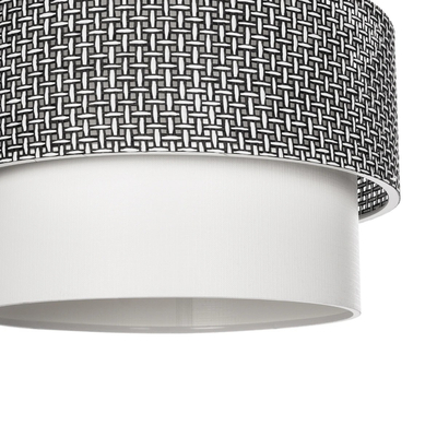 GLOBOSTAR® SISSIE 203-0139 Μοντέρνο Κρεμαστό Φωτιστικό Οροφής με Ντουί 1 x E27 AC 220-240V IP20 - Μαύρο & Λευκό - Μ30 x Π30 x Υ23cm