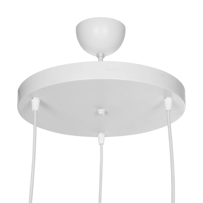 GLOBOSTAR® RIVE 203-0142 Μοντέρνο Κρεμαστό Φωτιστικό Οροφής με Ντουί 3 x E27 AC 220-240V IP20 - Λευκό & Χρυσό - Μ40 x Π40 x Υ65cm