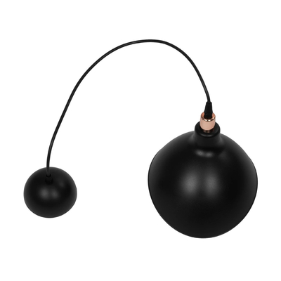 GLOBOSTAR® RIVE 203-0143 Μοντέρνο Κρεμαστό Φωτιστικό Οροφής με Ντουί 1 x E27 AC 220-240V IP20 - Μάυρο & Χαλκινο - Μ22 x Π20 x Υ22cm