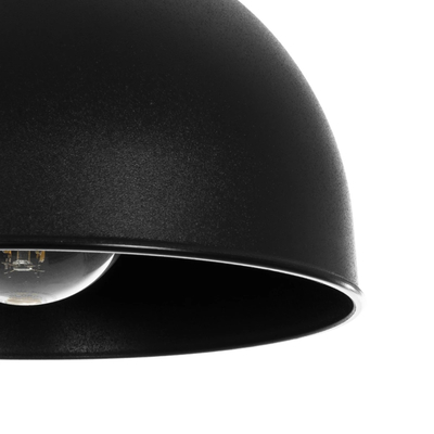 GLOBOSTAR® ΗUT 203-0145 Μοντέρνο Κρεμαστό Φωτιστικό Οροφής με Ντουί 1 x E27 AC 220-240V IP20 - Μάυρο & Χάλκινο - Μ18 x Π18 x Υ18cm