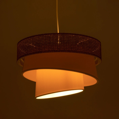 GLOBOSTAR® SIERA 203-0170 Μοντέρνο Κρεμαστό Φωτιστικό Οροφής με Ντουί 1 x E27 AC 220-240V IP20 - Μαύρο & Λευκό - Μ38 x Π38 x Υ26cm