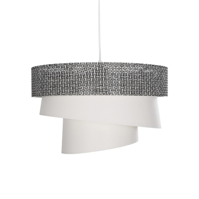 GLOBOSTAR® SIERA 203-0170 Μοντέρνο Κρεμαστό Φωτιστικό Οροφής με Ντουί 1 x E27 AC 220-240V IP20 - Μαύρο & Λευκό - Μ38 x Π38 x Υ26cm