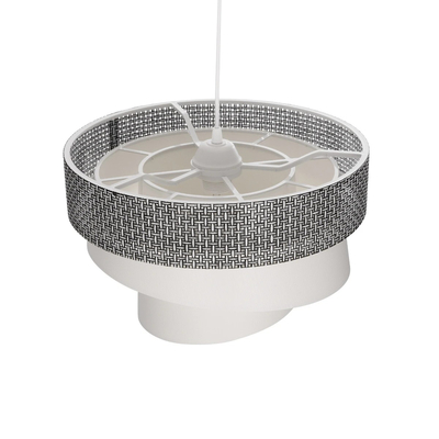 GLOBOSTAR® SIERA 203-0170 Μοντέρνο Κρεμαστό Φωτιστικό Οροφής με Ντουί 1 x E27 AC 220-240V IP20 - Μαύρο & Λευκό - Μ38 x Π38 x Υ26cm