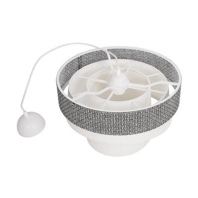 GLOBOSTAR® SIERA 203-0170 Μοντέρνο Κρεμαστό Φωτιστικό Οροφής με Ντουί 1 x E27 AC 220-240V IP20 - Μαύρο & Λευκό - Μ38 x Π38 x Υ26cm