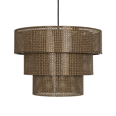 GLOBOSTAR® LEVEL 203-0171 Μοντέρνο Κρεμαστό Φωτιστικό Οροφής με Ντουί 1 x E27 AC 220-240V IP20 - Καφέ - Μ39 x Π39 x Υ30cm