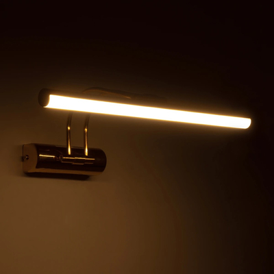 GloboStar® REFINE 203-0185 Φωτιστικό Τοίχου - Απλίκα LED 7W 640lm 120° AC 220-240V IP44 Θερμό Λευκό 2700K Χρυσό - Μ35 x Π21 x Υ12cm - 2 Xρόνια Εγγύηση