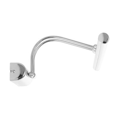 GloboStar® REFINE 203-0187 Φωτιστικό Τοίχου - Απλίκα LED 7W 640lm 120° AC 220-240V IP44 Θερμό Λευκό Χρώμιο - Μ35 x Π21 x Υ12cm - 2 Xρόνια Εγγύηση