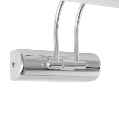 GloboStar® REFINE 203-0187 Φωτιστικό Τοίχου - Απλίκα LED 7W 640lm 120° AC 220-240V IP44 Θερμό Λευκό Χρώμιο - Μ35 x Π21 x Υ12cm - 2 Xρόνια Εγγύηση