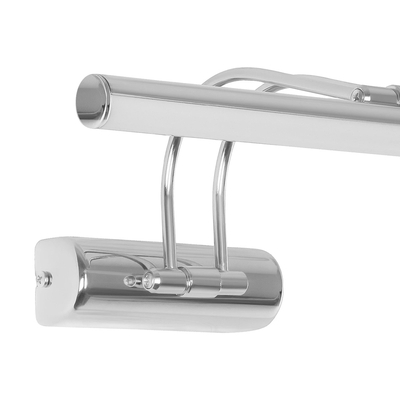 GloboStar® REFINE 203-0187 Φωτιστικό Τοίχου - Απλίκα LED 7W 640lm 120° AC 220-240V IP44 Θερμό Λευκό Χρώμιο - Μ35 x Π21 x Υ12cm - 2 Xρόνια Εγγύηση