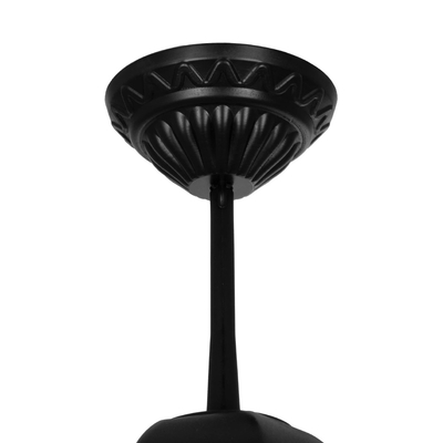 GLOBOSTAR® VITRO 203-0189 Vintage Φωτιστικό Οροφής με Ντουί 1 x E27 AC 220-240V IP44 - Μαύρο - Μ17 x Π17 x Υ28cm