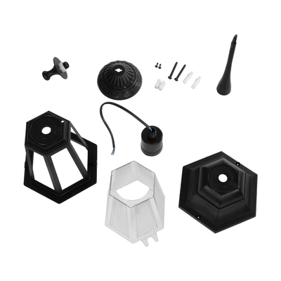 GLOBOSTAR® VITRO 203-0189 Vintage Φωτιστικό Οροφής με Ντουί 1 x E27 AC 220-240V IP44 - Μαύρο - Μ17 x Π17 x Υ28cm