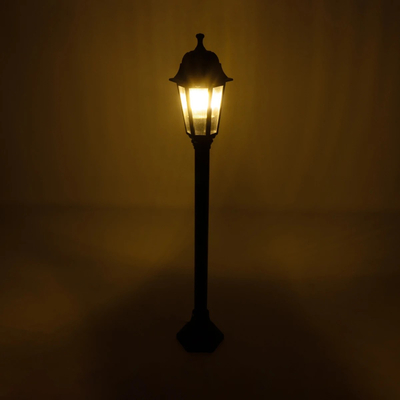 GloboStar® VITRO 203-0192 Vintage Επιδαπέδιο Φωτιστικό Κολωνάκι Κήπου Μονόφωτο 1 x E27 IP44 Μαύρο & Διάφανο Πλαστικό - Μ17 x Π17 x Υ100cm