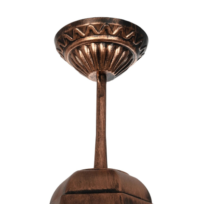 GLOBOSTAR® VITRO 203-0194 Vintage Φωτιστικό Οροφής με Ντουί 1 x E27 AC 220-240V IP44 - Χάλκινο - Μ17 x Π17 x Υ28cm