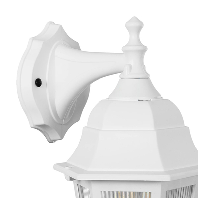 GLOBOSTAR® VITRO 203-0201 Vintage Φωτιστικό Τοίχου - Απλίκα με Ντουί 1 x E27 AC 220-240V IP44 - Λευκό - Μ17 x Π20 x Υ36cm