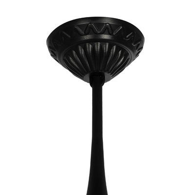 GLOBOSTAR® ZARDIN 203-0204 Vintage Φωτιστικό Οροφής με Ντουί 1 x E27 AC 220-240V IP44 - Μαύρο - Μ17 x Π17 x Υ22cm